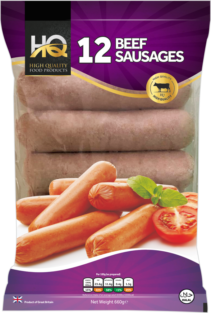 HQ Frozen Beef Sausages