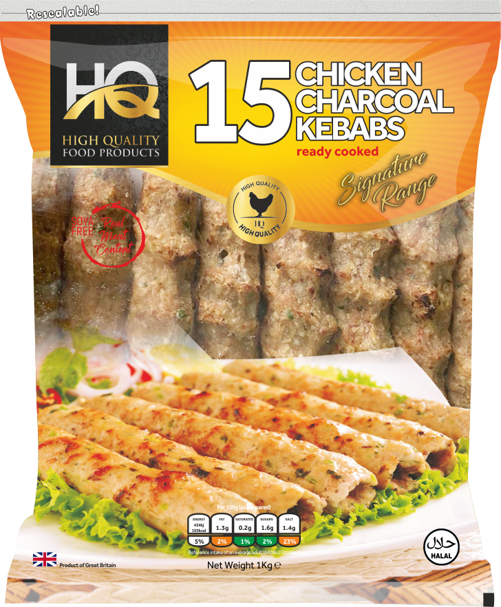 HQ Frozen Chicken Charcoal Kebabs