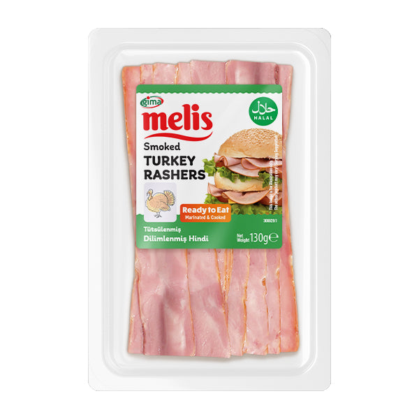 Melis Smoked Turkey Rashers 130g retail pack