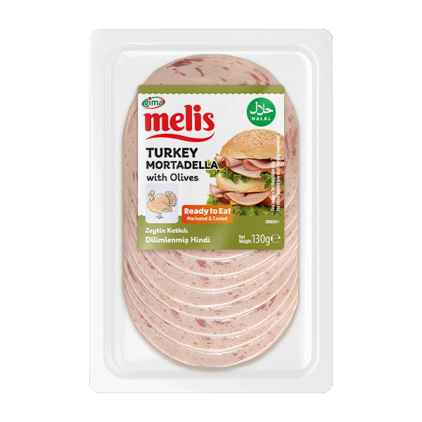 Melis Turkey Mortadella with Olives 130g retail pack